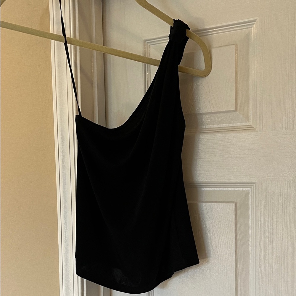 Abercrombie & Fitch Black One-Shoulder Top